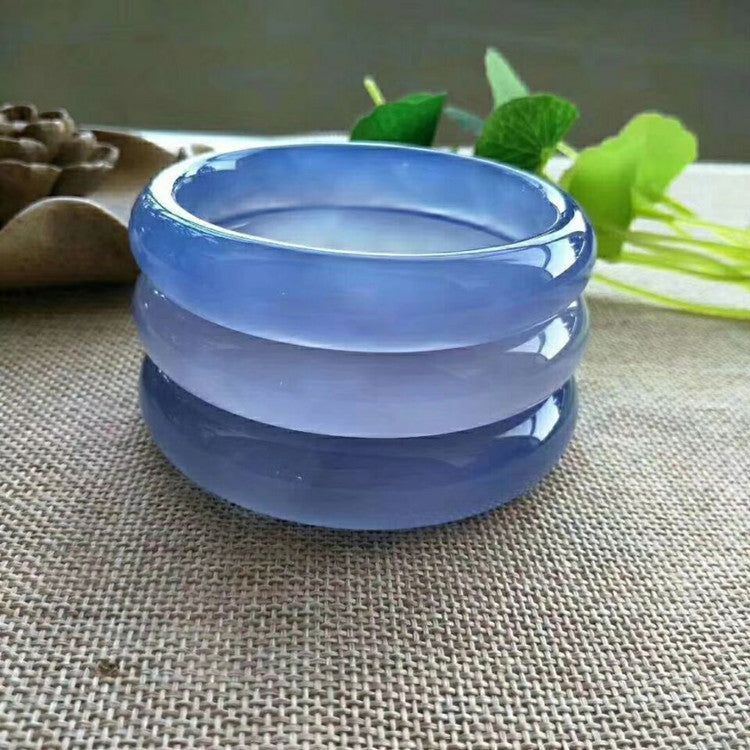 Ice-like Blue Chalcedony Bracelet Jade Delicate And Transparent - Jointcorp