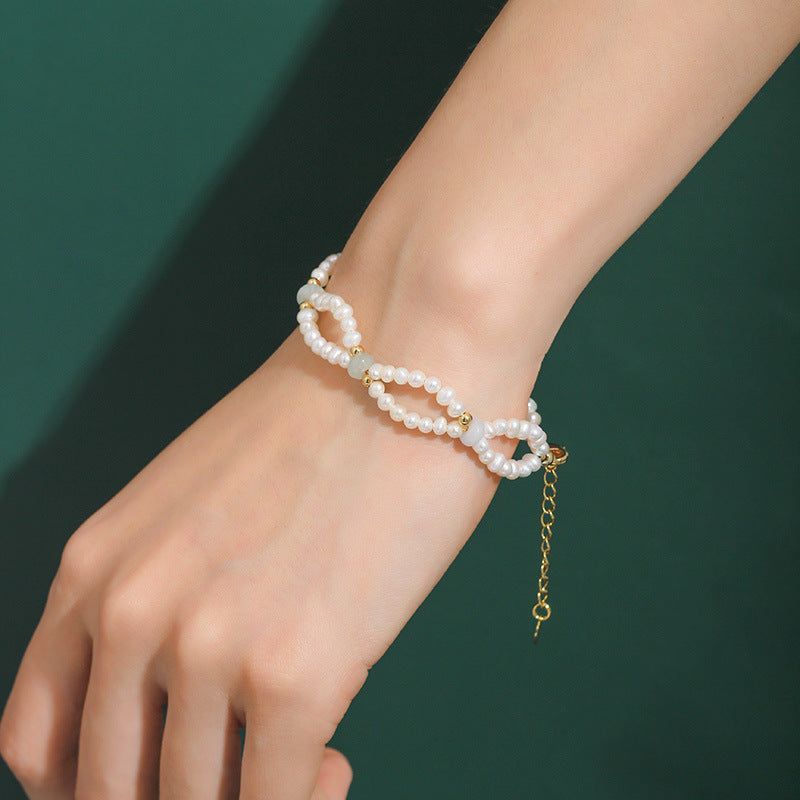 Woven Handmade Freshwater Pearl Bracelet - Jointcorp