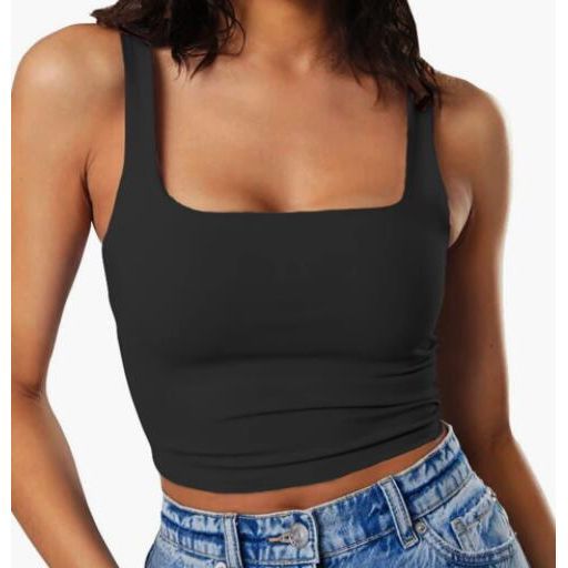 Women's Sleeveless Vest Square Collar Casual Top