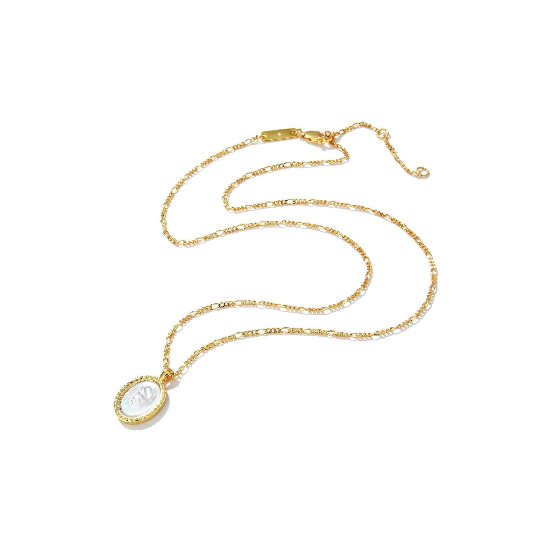 S925 Silver Plated Oval Embossed Rose Necklace - Jointcorp