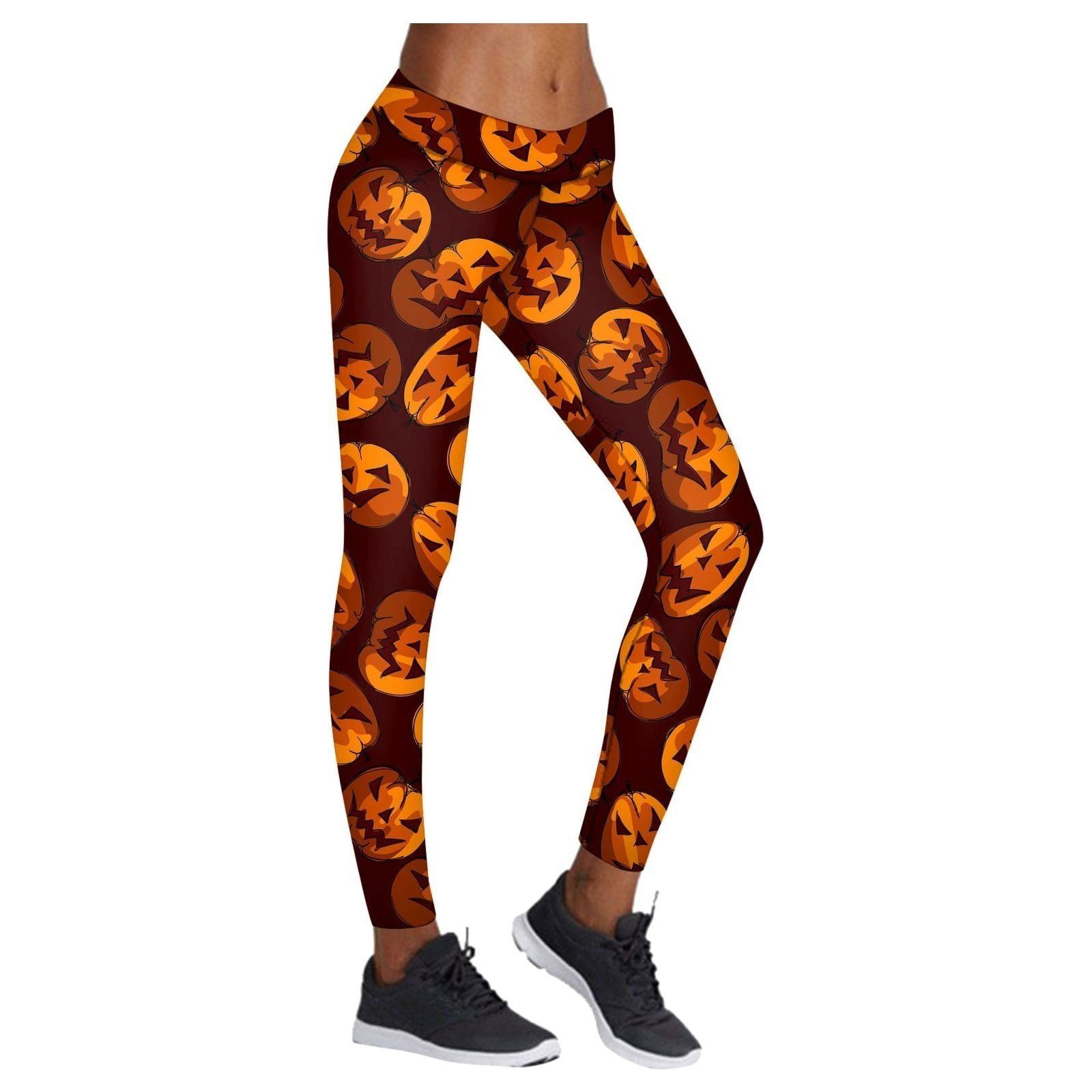 Printed Leggings Halloween Sports Yoga Pants High Stretch Pencil Pants - Jointcorp