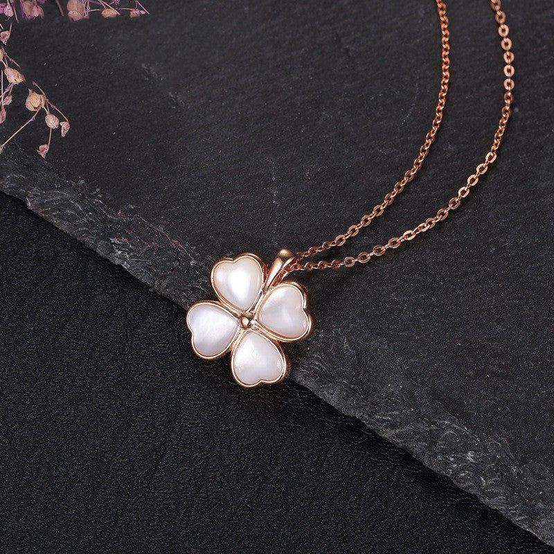 Women's 18K Gold Clover Fritillary Pendant Necklace - Jointcorp