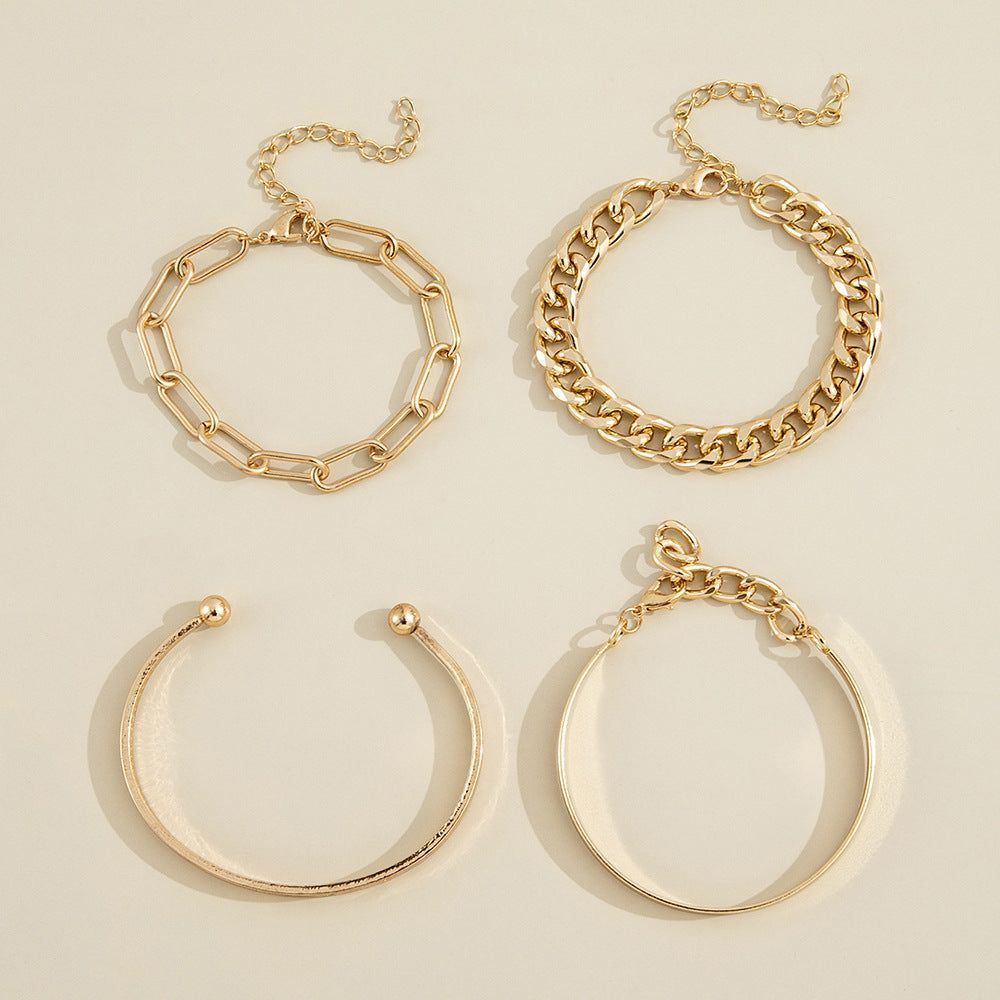 Punk Bracelet English Letter LOVE Bracelet Four-piece Set - Jointcorp