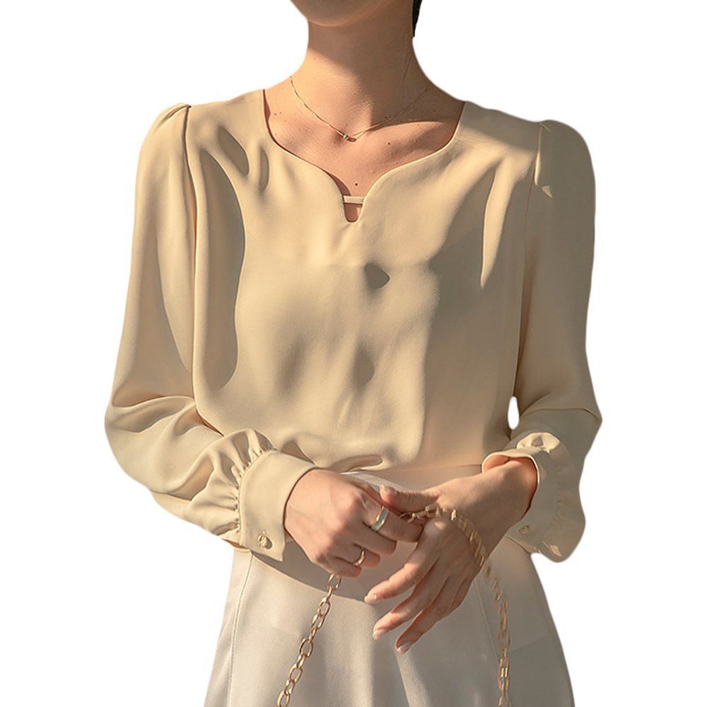 French Vintage Long Sleeve Shirt Women's Spring Dress - Jointcorp