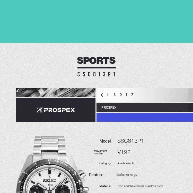 SEIKO Men's SSC813P1 Prospex Solar Chronograph Watch