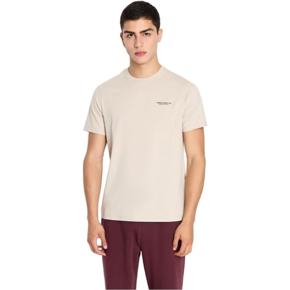 A|X ARMANI EXCHANGE Men's Short Sleeve Micro Milano/Ny Logo T-Shirt