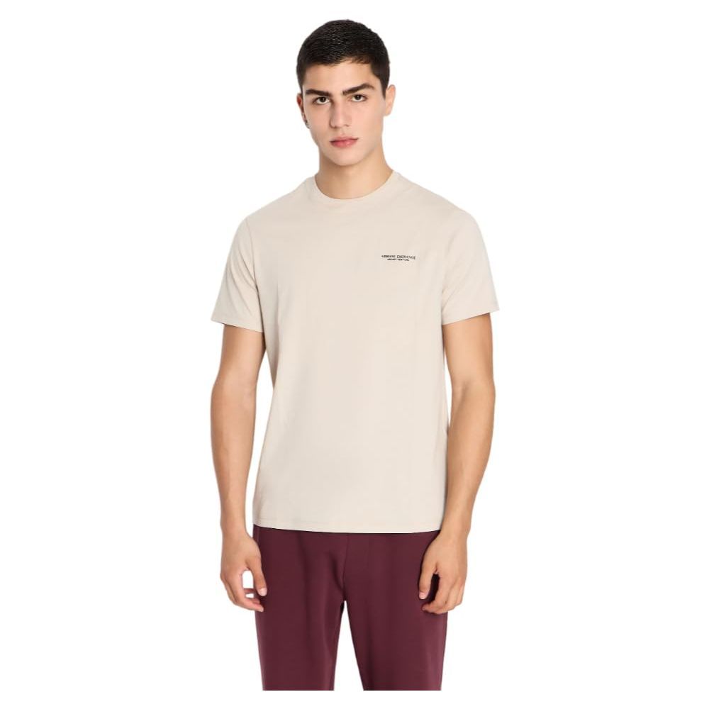 A|X ARMANI EXCHANGE Men's Short Sleeve Micro Milano/Ny Logo T-Shirt