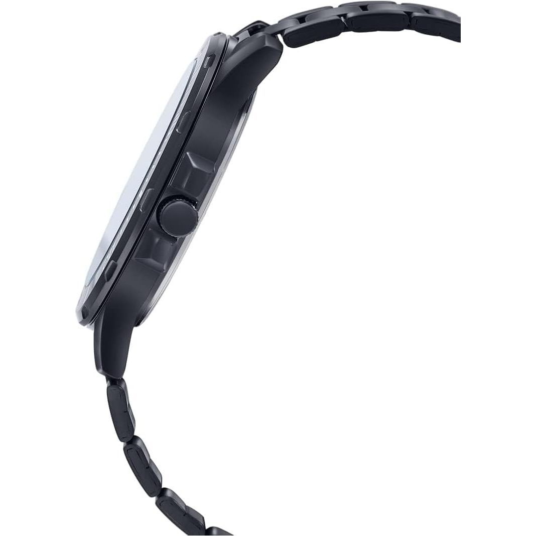Casio Watch Men'sAnalog Black Dial Stainless Steel Black Ion Plated Band and Case MTP-VD01B-1BVUDF.
