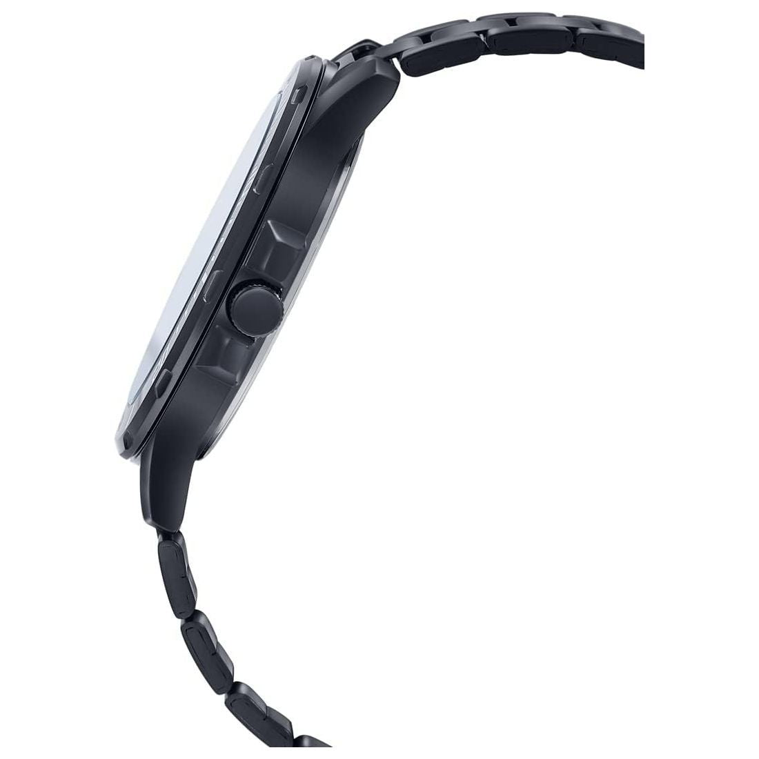 Casio Watch Men'sAnalog Black Dial Stainless Steel Black Ion Plated Band and Case MTP-VD01B-1BVUDF.