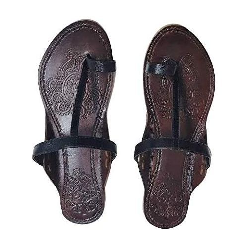 EthnicVibes Women's Kolhapuri Soft Leather Chappal Ethnic Indian Jutti Khussa ST5270 Flat Shoes US Size 6-11