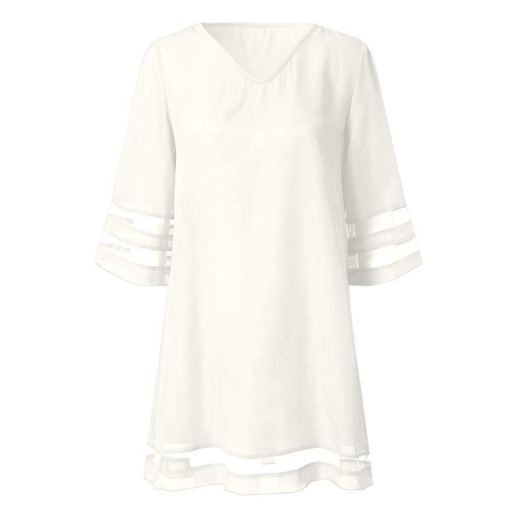 Foowni Women Fashion Lace Elegant Mother of Bride Dress Knee Length Plus Size Dress