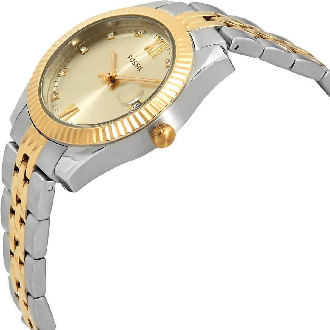 Fossil Women's Scarlette Mini Three-Hand Date, Stainless Steel Watch, ES4949