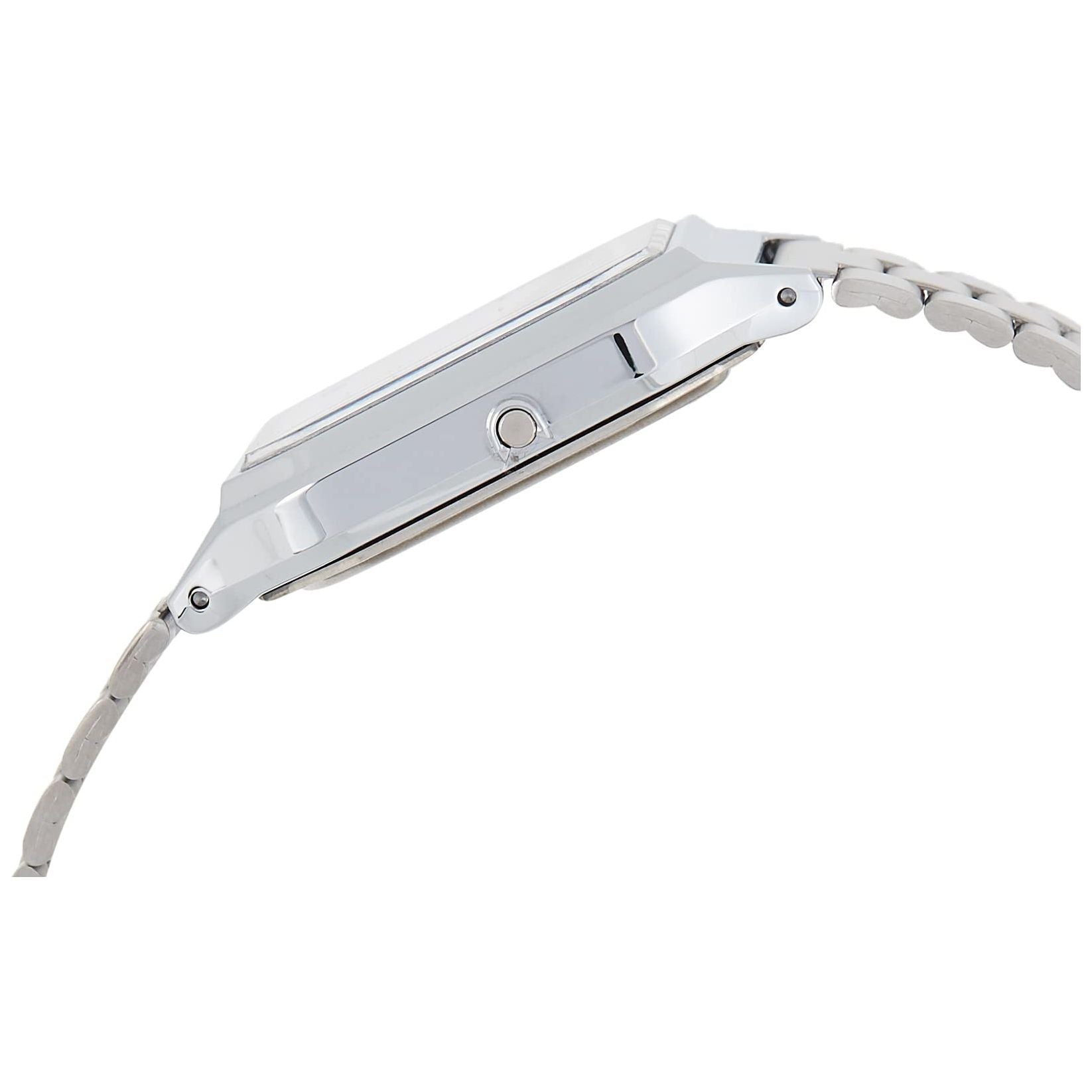 Casio Unisex-Adult Quartz Watch, Analog-Digital Display and Stainless Steel Strap