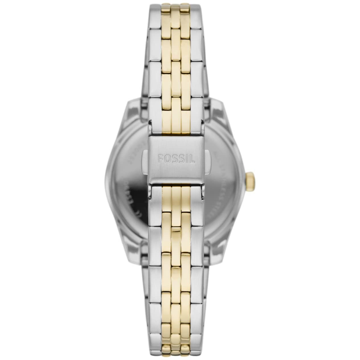 Fossil Women's Scarlette Mini Three-Hand Date, Stainless Steel Watch, ES4949