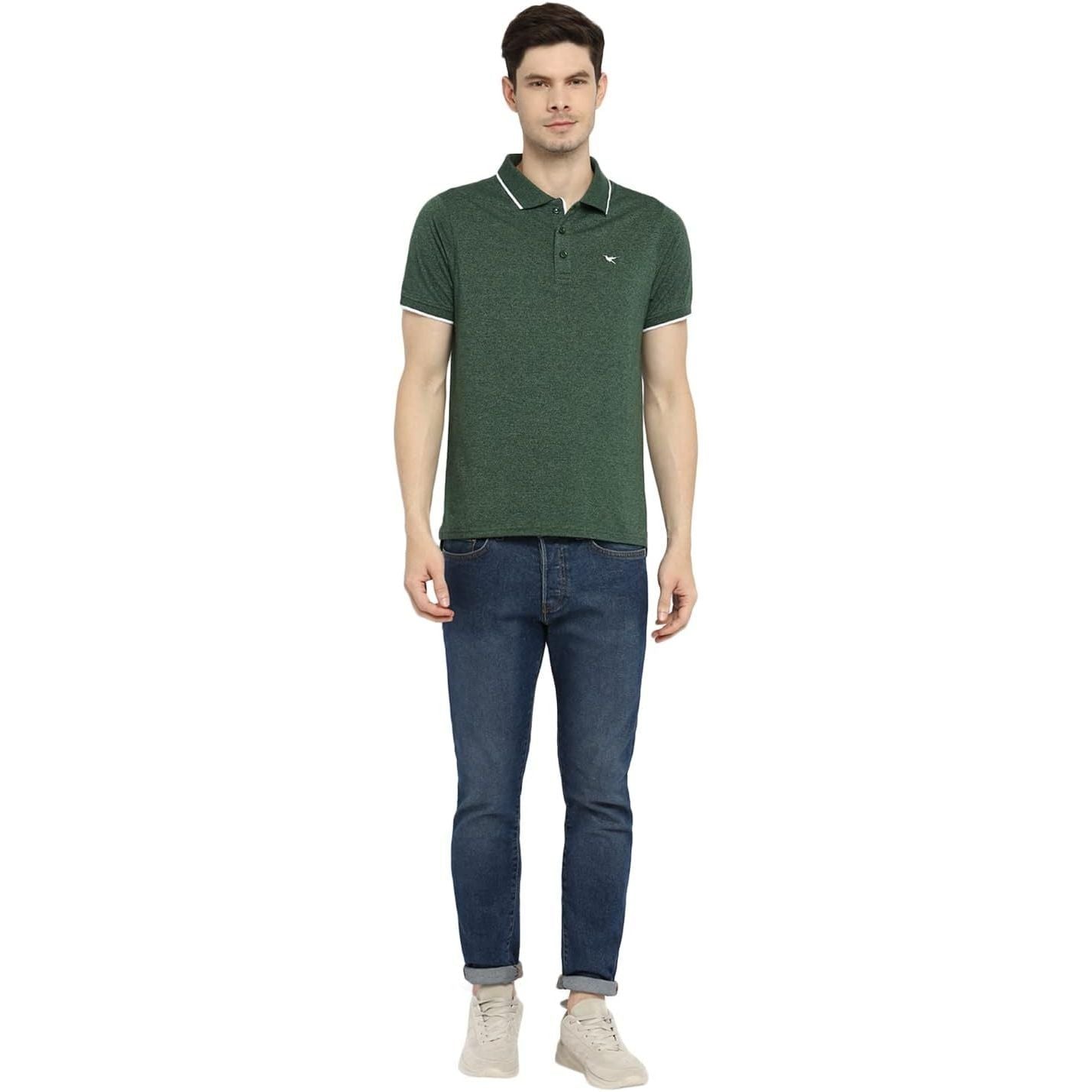 Deniklo Men's Solid Regular Polo Shirt