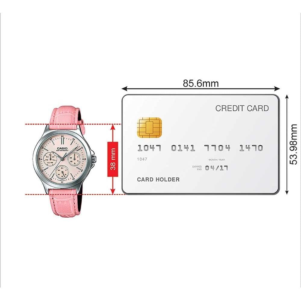 Casio Leather Analog LTP-V300L-4A Watch For Women