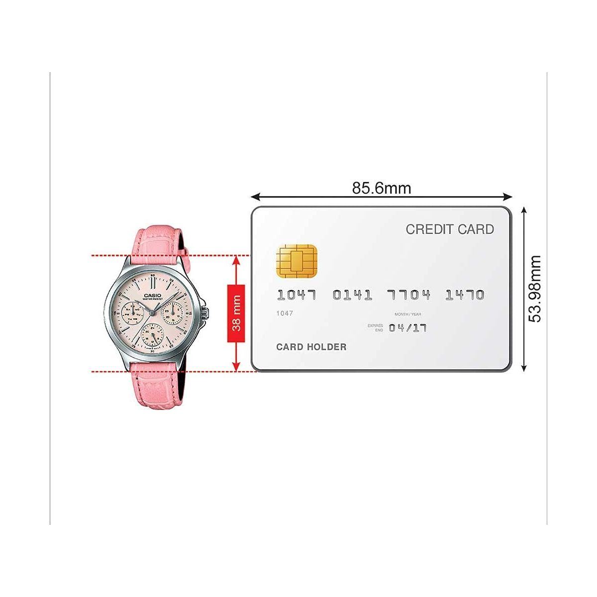 Casio Leather Analog LTP-V300L-4A Watch For Women