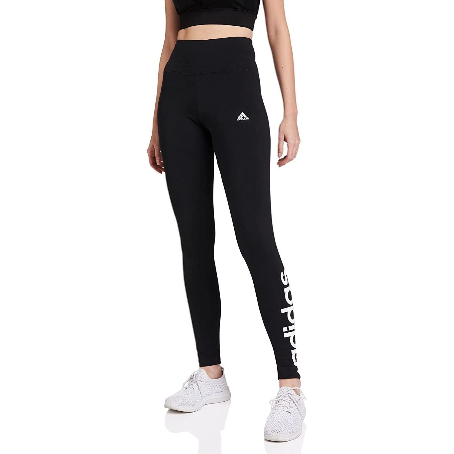 adidas womens ESSENTIALS HIGH-WAISTED LOGO LEGGINGS Tights
