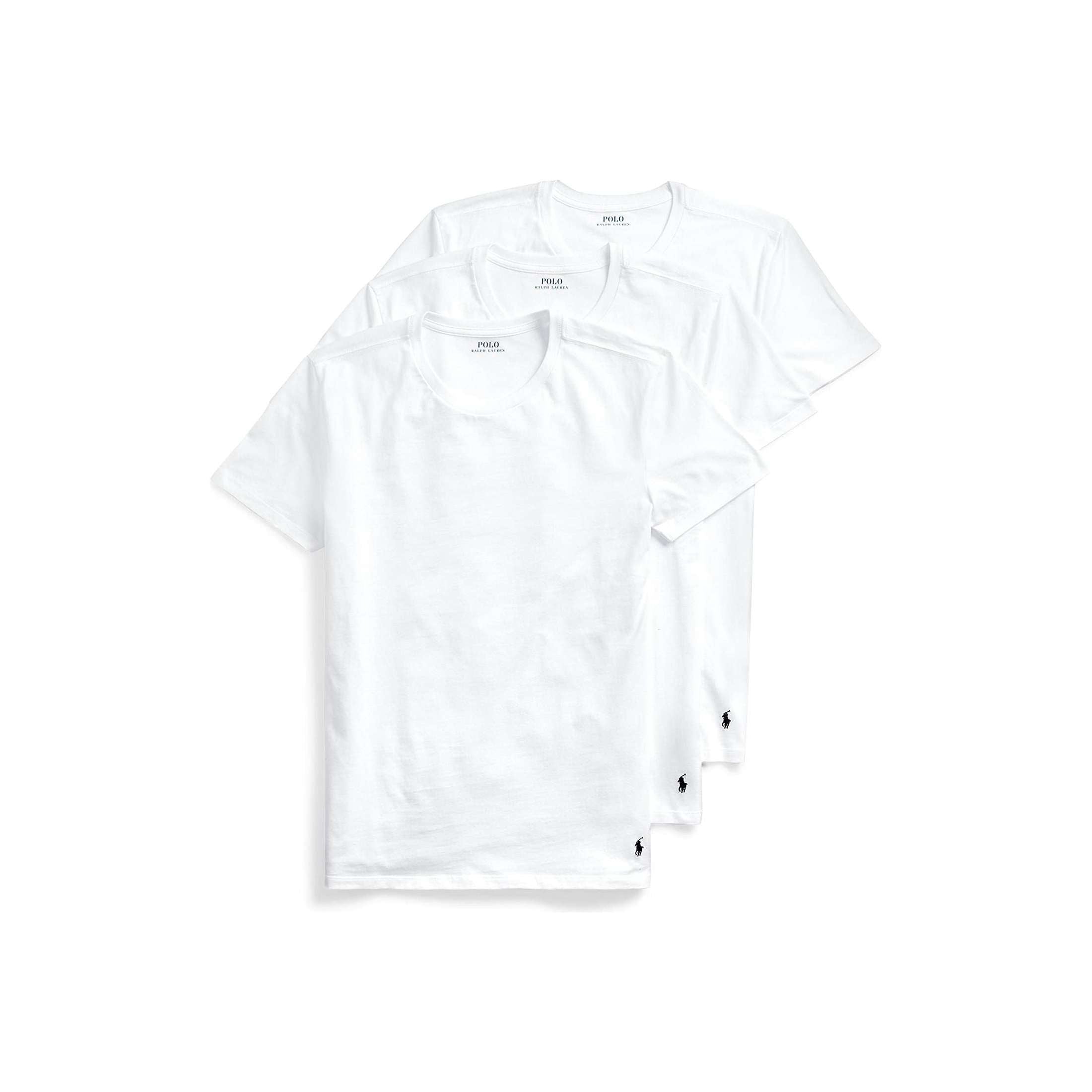 POLO RALPH LAUREN Mens Mens Classic Fit W/Wicking 3 Pieces T-Shirts (pack of 3)