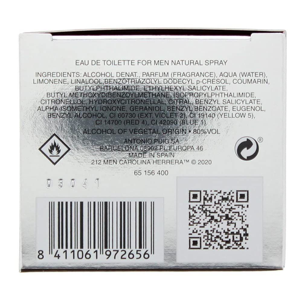 CAROLINA HERRERA 212 Men Heroes Para Hombre Eau De Toilette Spray- 90ml