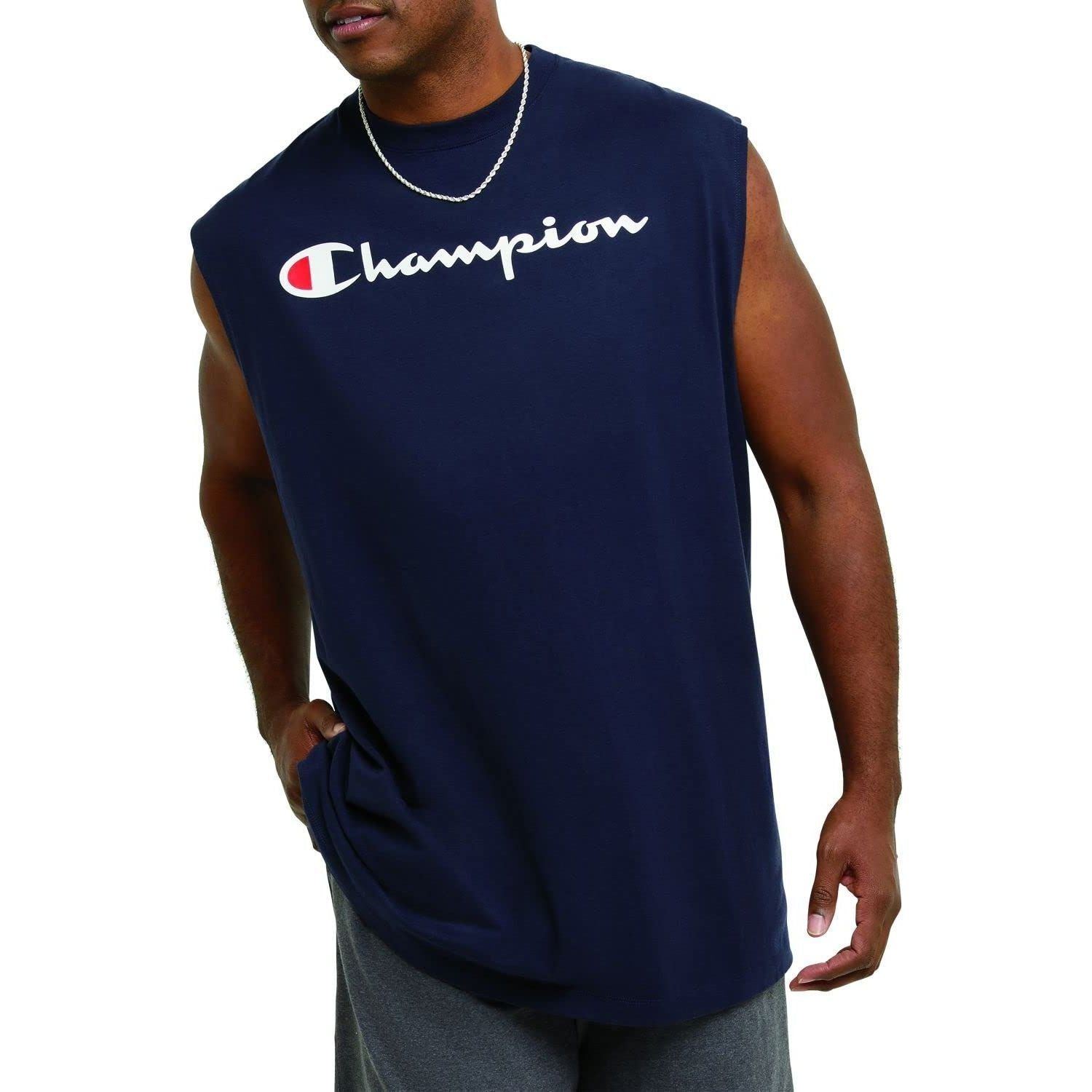 Champion mens Graphic Jersey Muscle Shirt