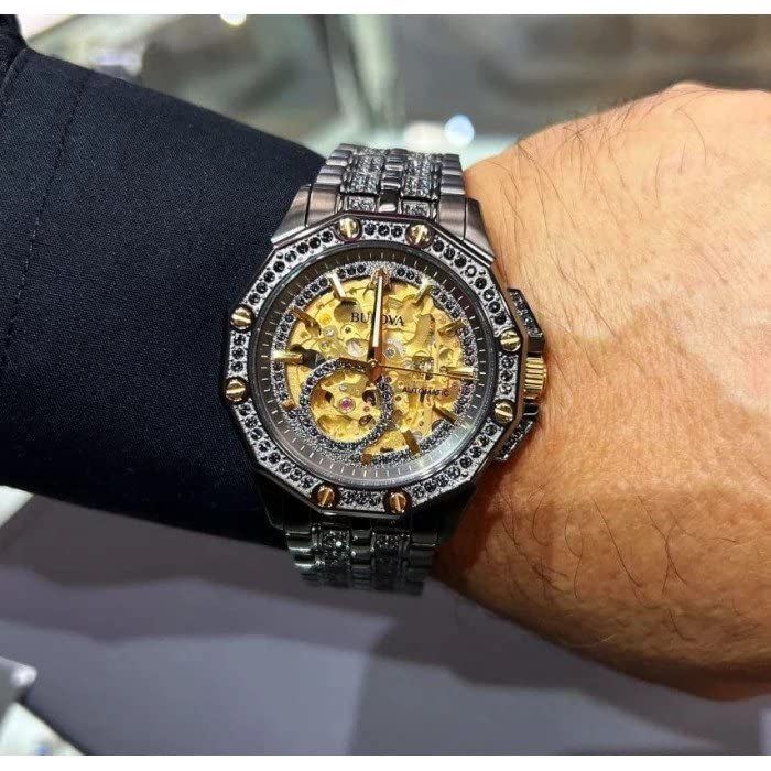 Bulova Automatic Watch 98A293, Grey, strap