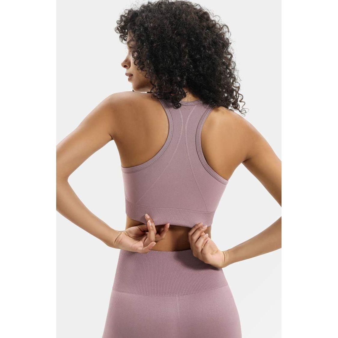 Women’s Yoga Outfits 2 piece Set Workout Tracksuits Sports Bra High Waist Legging Active Wear Athletic Clothing Set (L, Blackish Green)