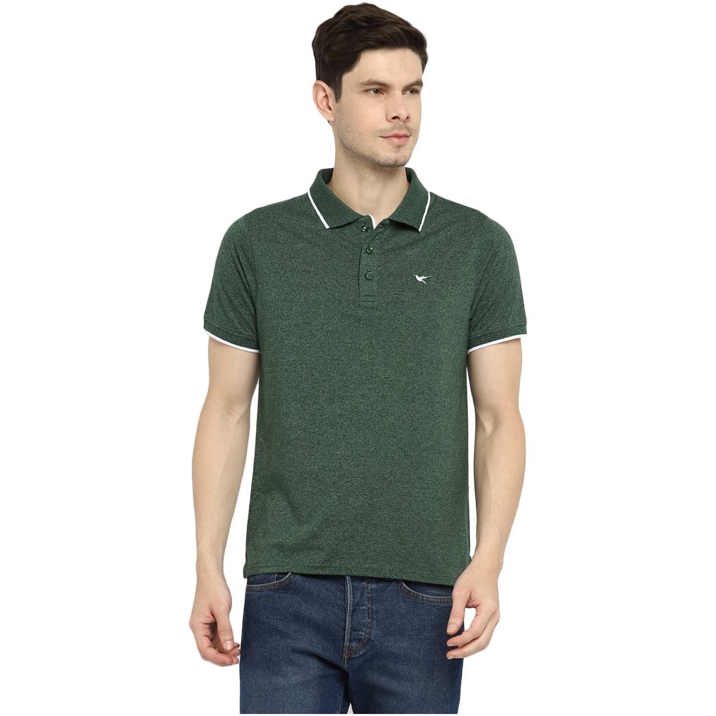 Deniklo Men's Solid Regular Polo Shirt