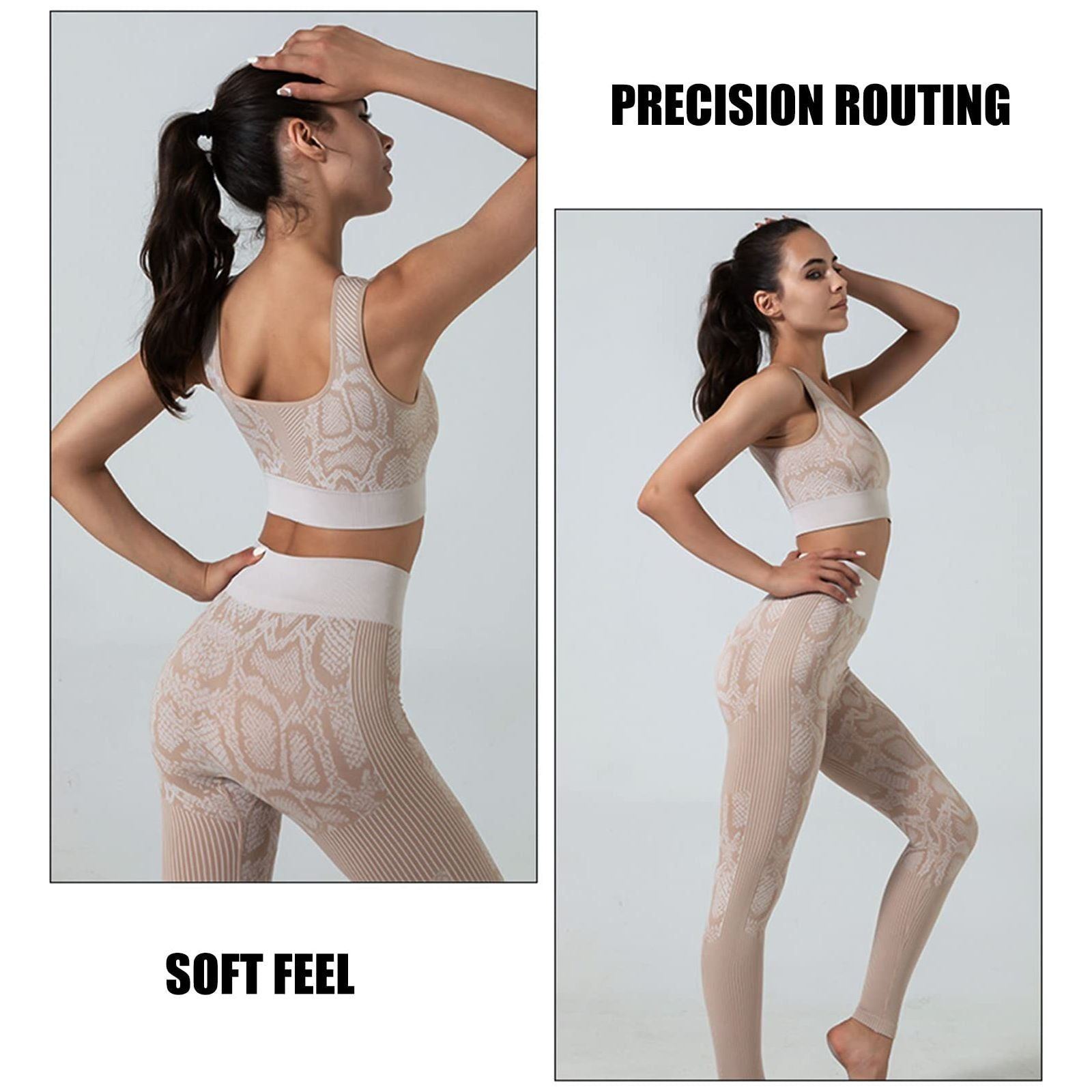 Occuwzz® 2 Pieces Seamless High Waist Yoga Shorts Sleeveless Crop Top, Tummy Control Butt Lift Slim Stretchable Tights Waist Compression Fitness Gym for Women