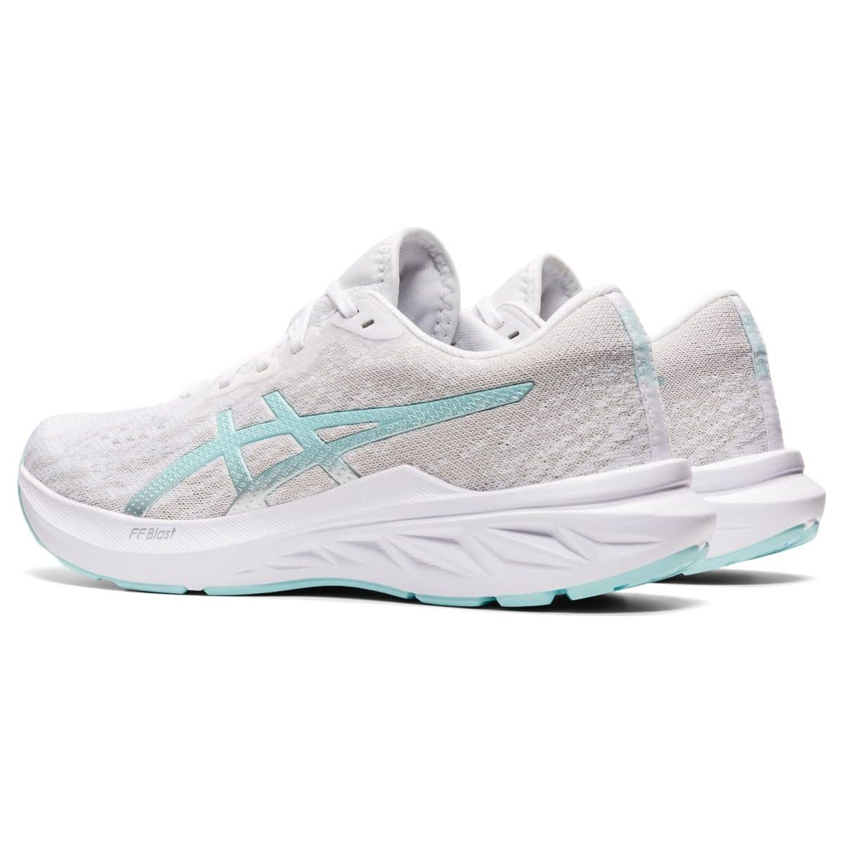 ASICS Women's DYNABLAST 2 Running Shoes, 11.5, White/Clear Blue
