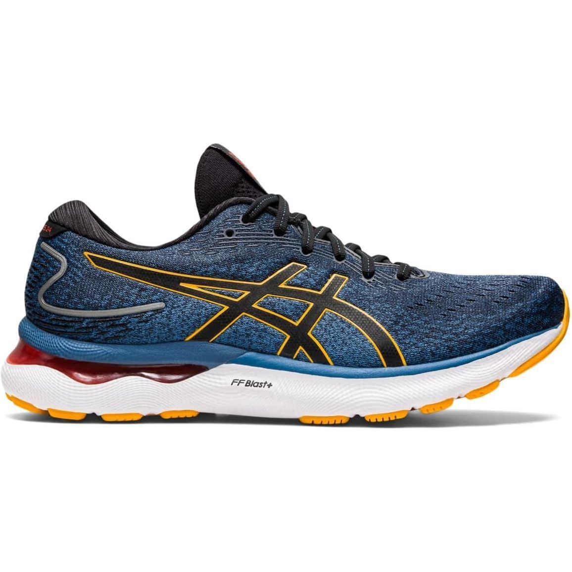 ASICS Nimbus 24 Road Running Shoe for Man Blue Orange