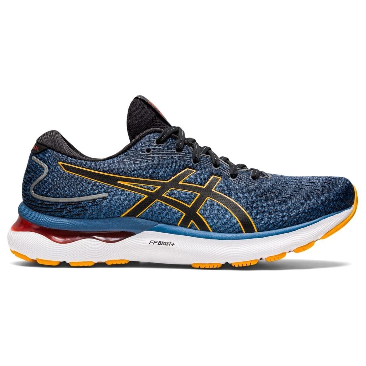 ASICS Nimbus 24 Road Running Shoe for Man Blue Orange