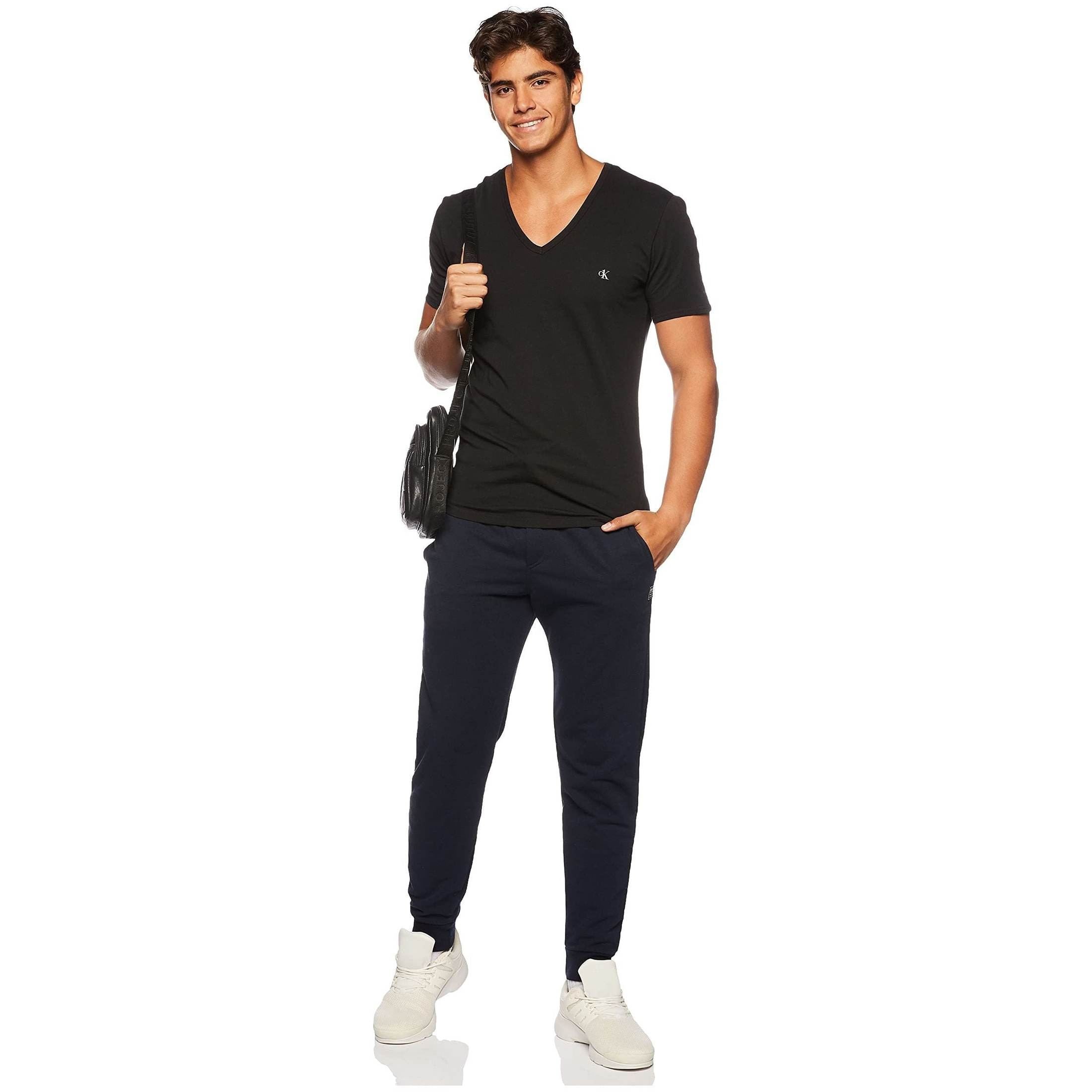 Calvin Klein mens S/S V Neck 2Pk T-Shirt