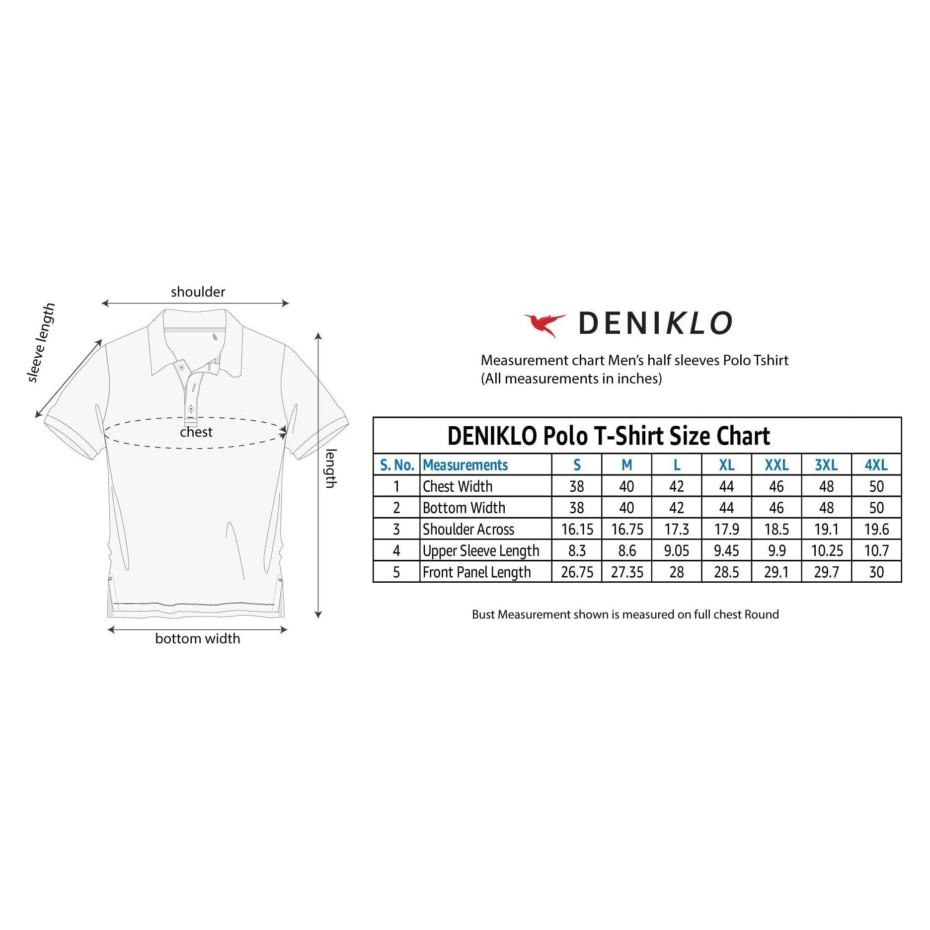 Deniklo Men's Solid Regular Polo Shirt