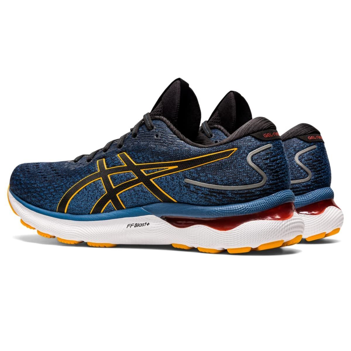 ASICS Nimbus 24 Road Running Shoe for Man Blue Orange