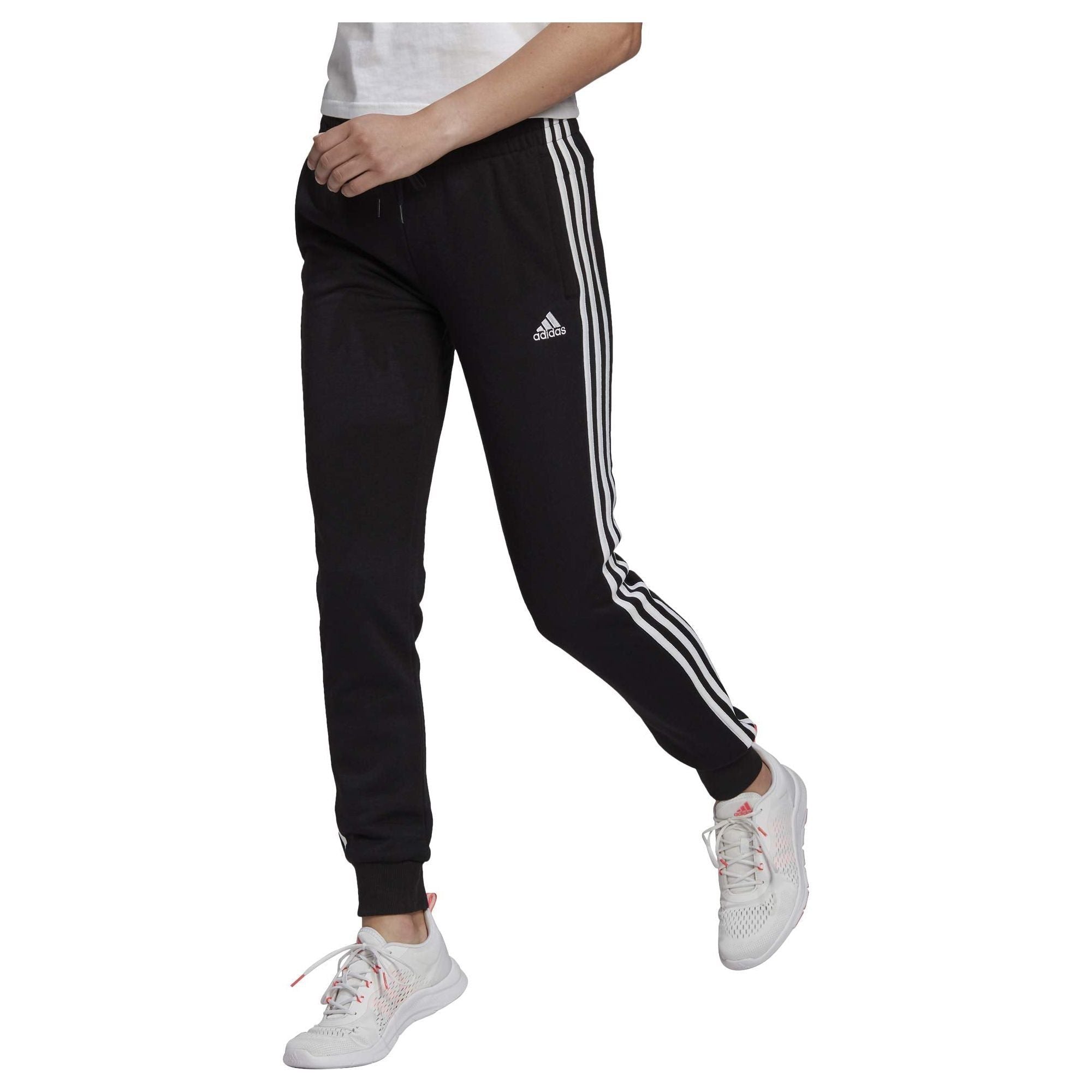 adidas Women's Essentials French Terry 3-Stripes Joggers PANTS