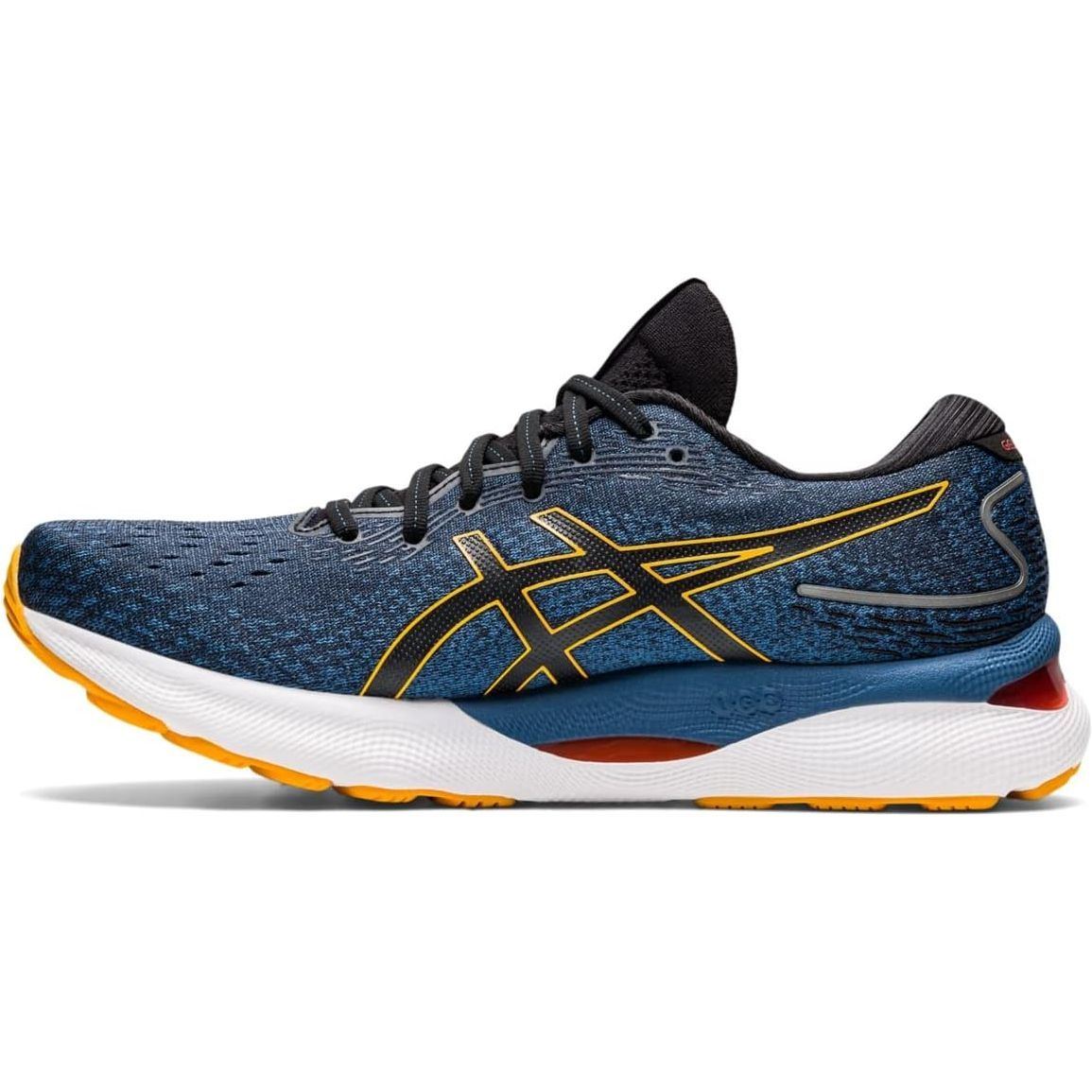 ASICS Nimbus 24 Road Running Shoe for Man Blue Orange