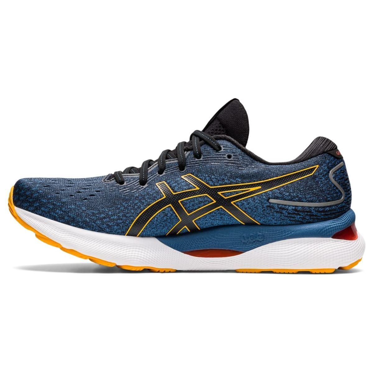 ASICS Nimbus 24 Road Running Shoe for Man Blue Orange