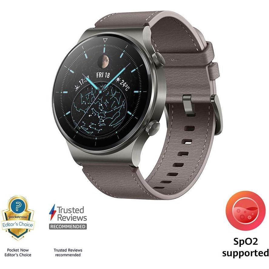 HUAWEI WATCH GT 2 Pro Smartwatch, 1.39" AMOLED HD Touchscreen, 2-Week Battery Life, GPS and GLONASS, SpO2, 100+ Workout Modes, Bluetooth Calling, Heartrate Monitoring, Grey