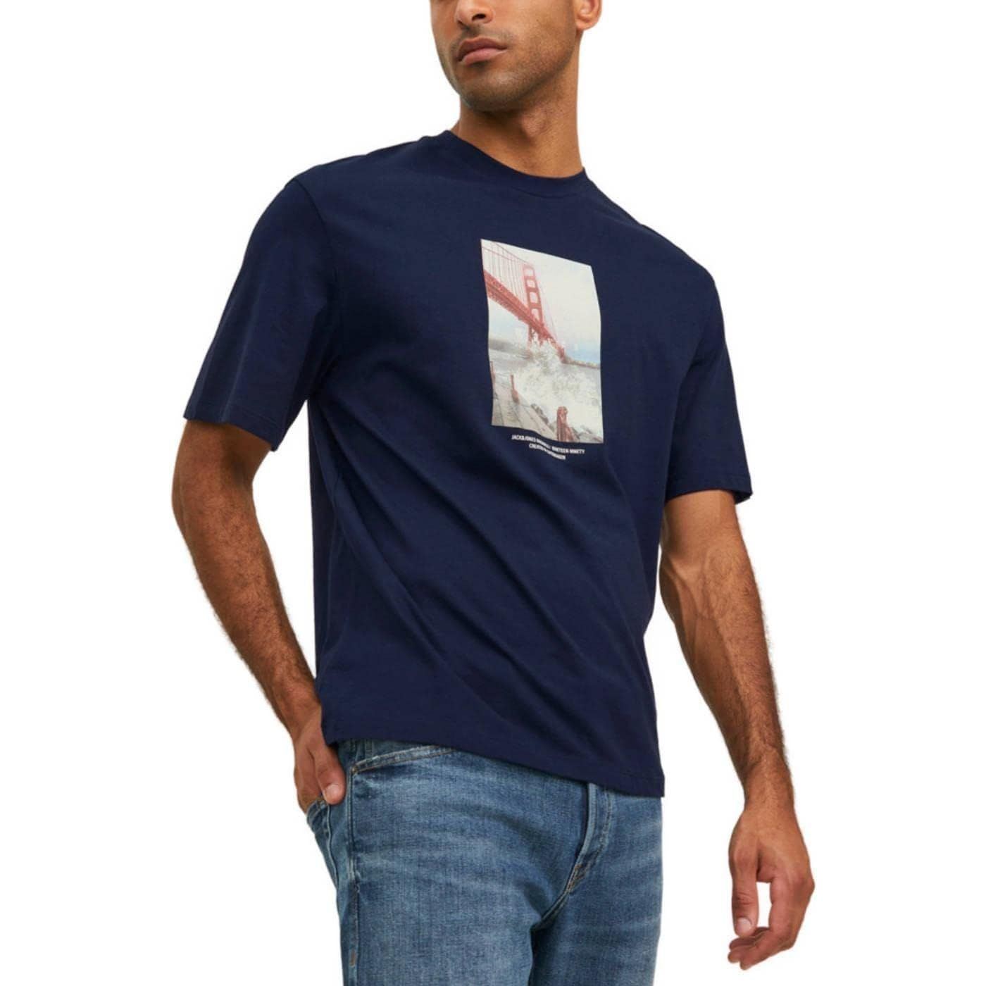 Jack & Jones Men's Copenhagen Photo Short-Sleeves Crew Neck T-Shirt