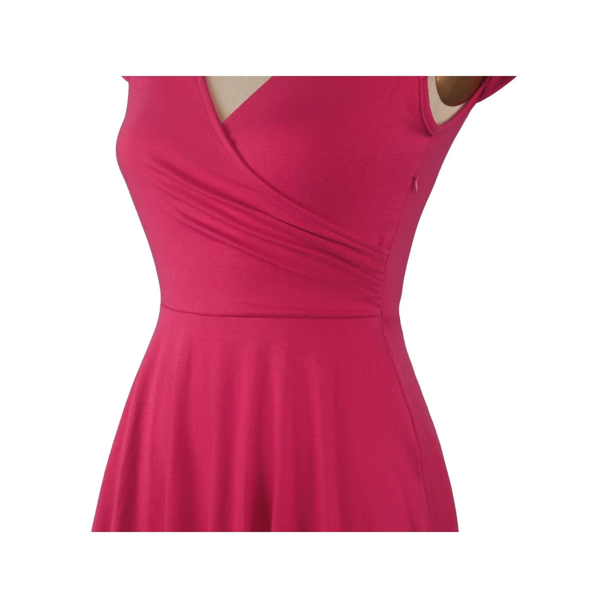 oxiuly womens V-neck Cap Sleeve Floral Stretchy Swing Dress Classic
