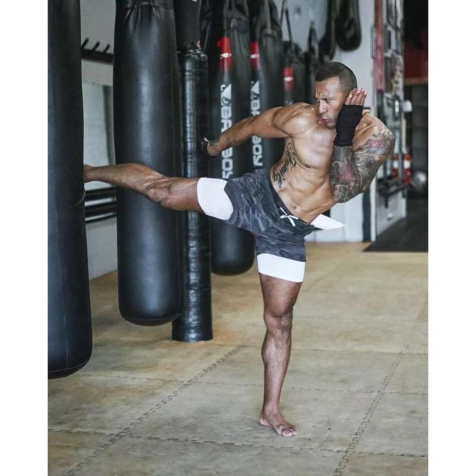 BananHome Men's 2 in 1 Running Shorts Gym Workout Quick Dry Mens Shorts Mens Athletic Shorts with Towel Loop and Phone Pocket