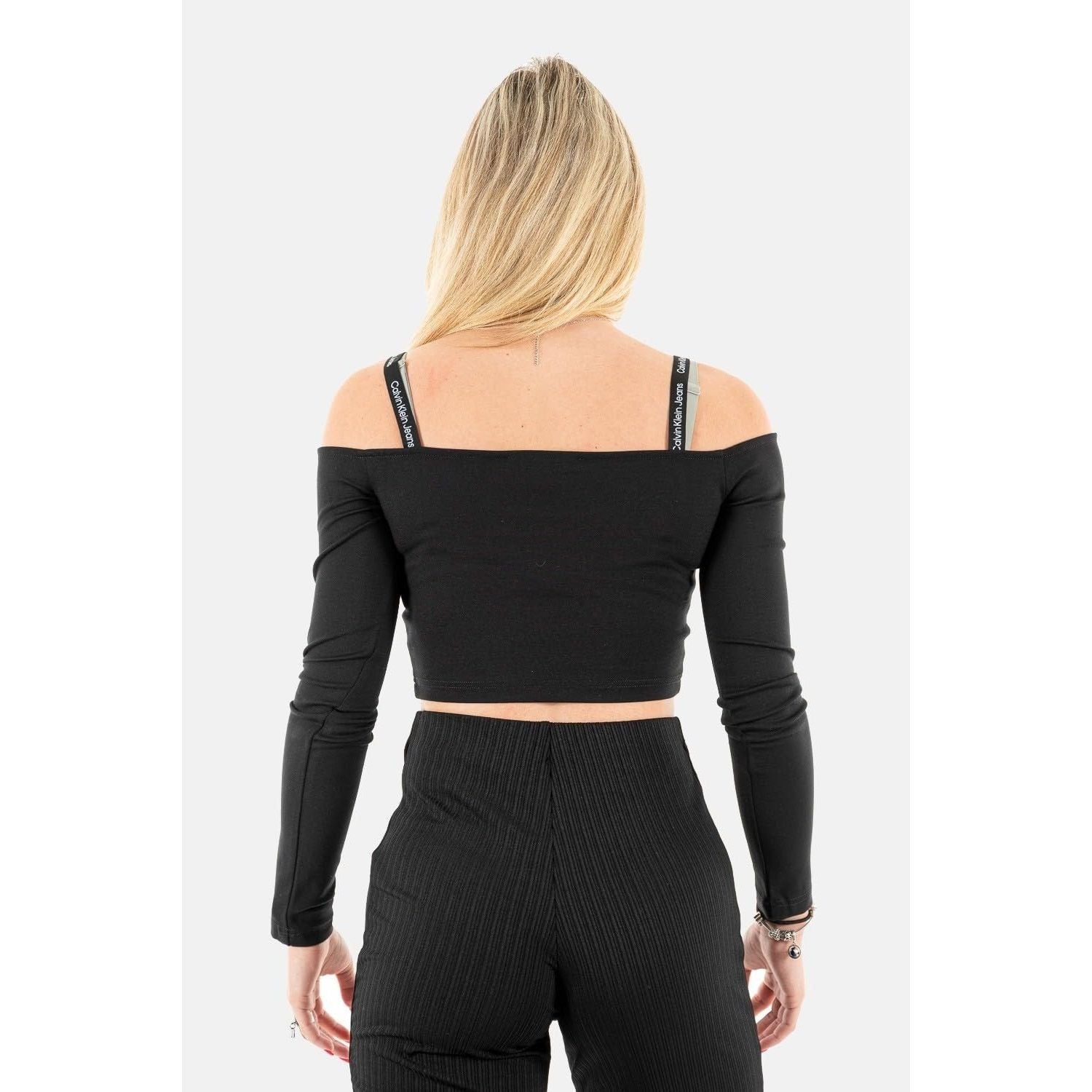 Calvin Klein womens LOGO STRAPS MILANO Sweater