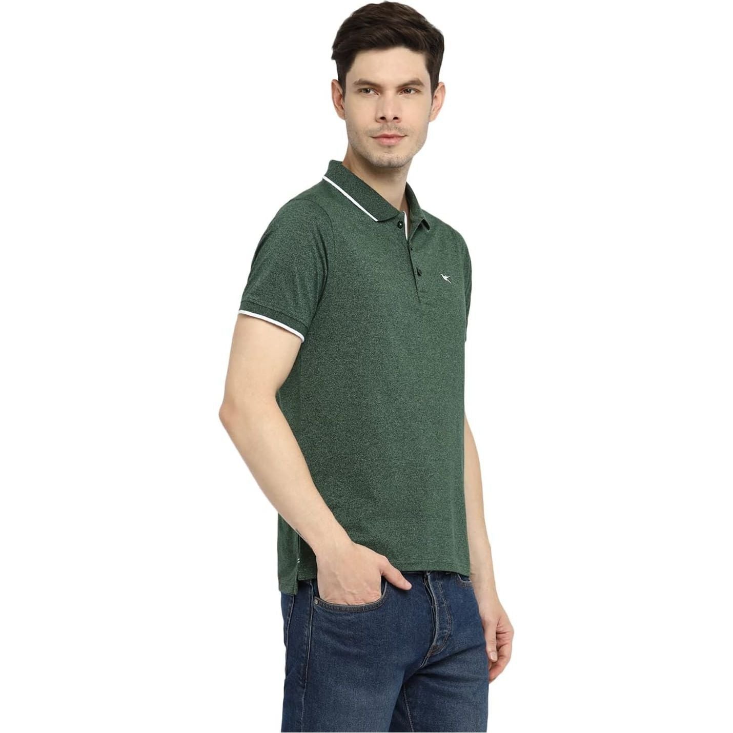 Deniklo Men's Solid Regular Polo Shirt