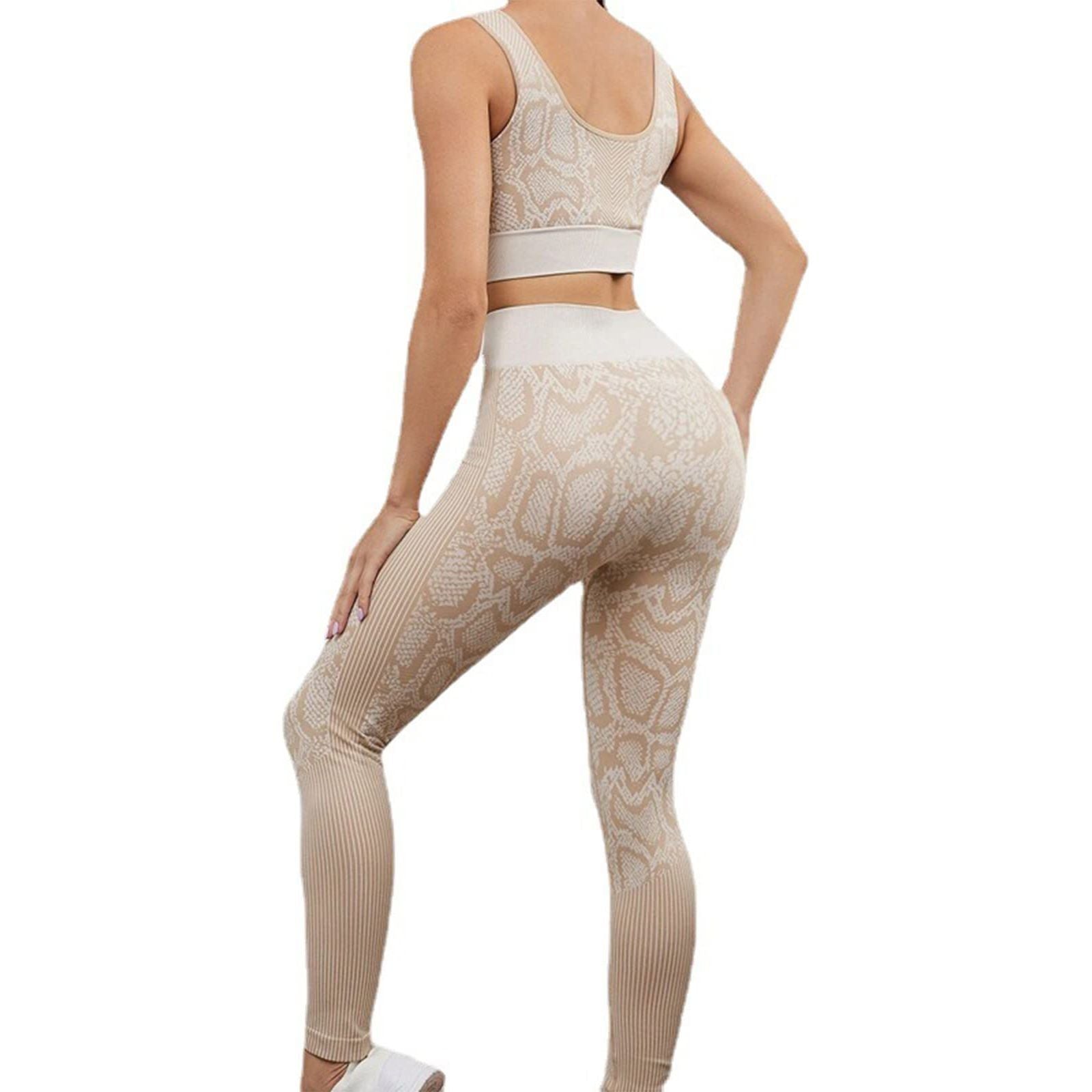 Occuwzz® 2 Pieces Seamless High Waist Yoga Shorts Sleeveless Crop Top, Tummy Control Butt Lift Slim Stretchable Tights Waist Compression Fitness Gym for Women