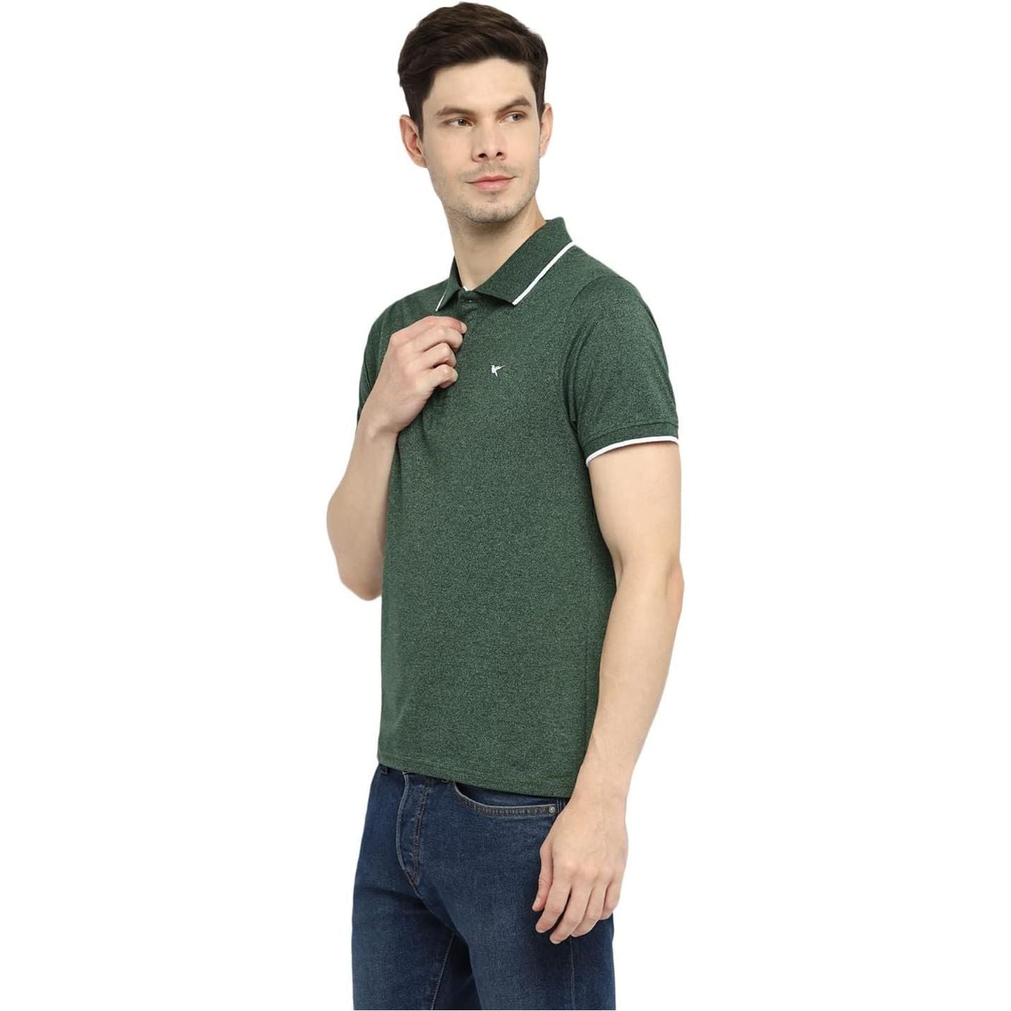 Deniklo Men's Solid Regular Polo Shirt