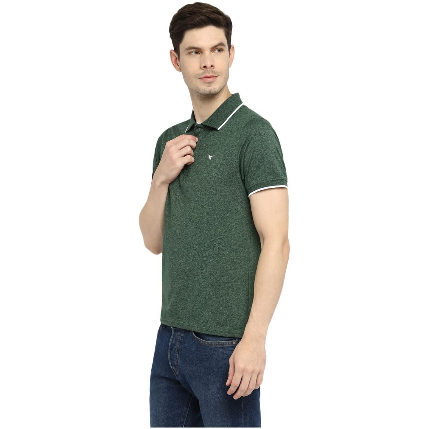 Deniklo Men's Solid Regular Polo Shirt