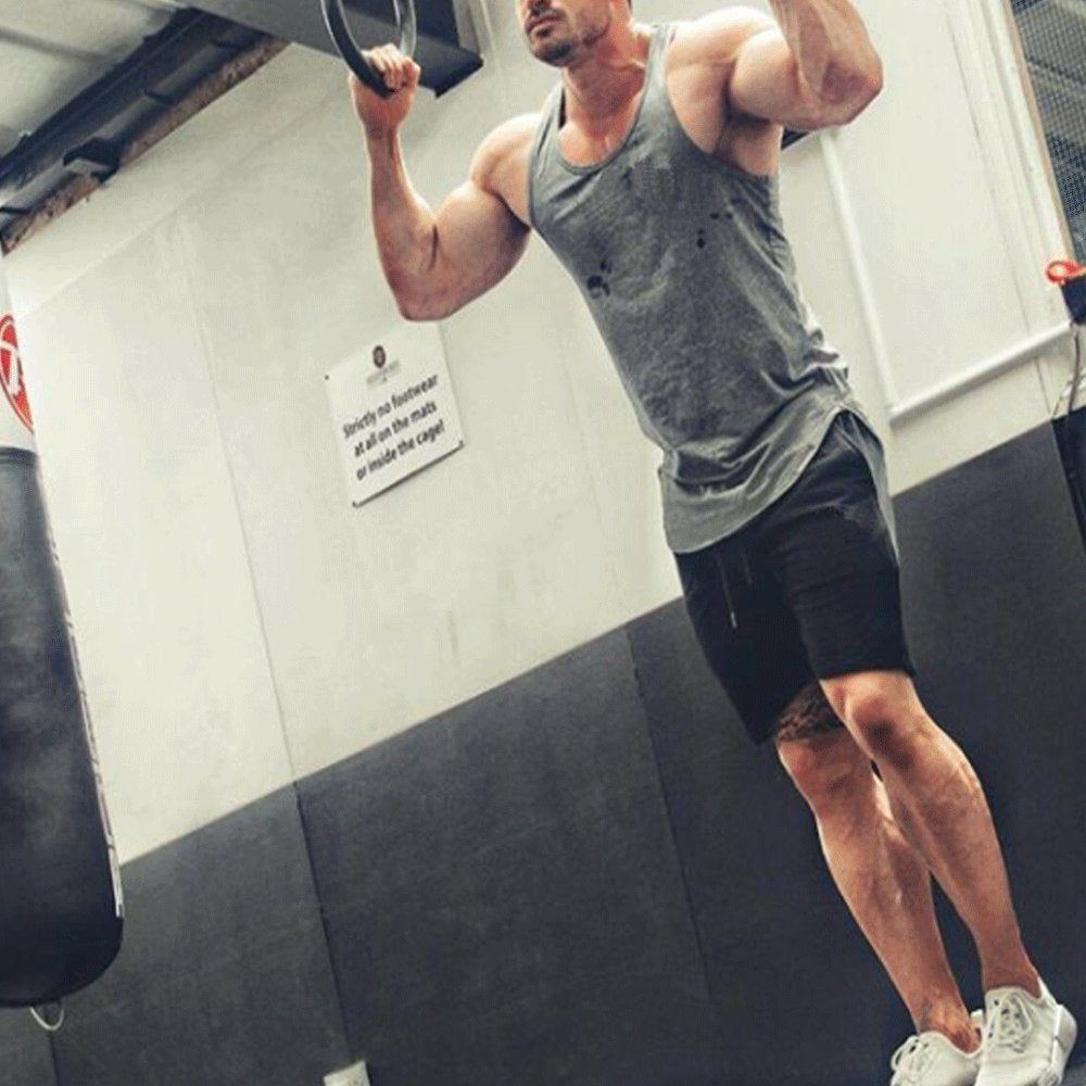 EVERWORTH Men's Casual Training Shorts Gym Workout Fitness Short Bodybuilding Running Jogging Short Pants