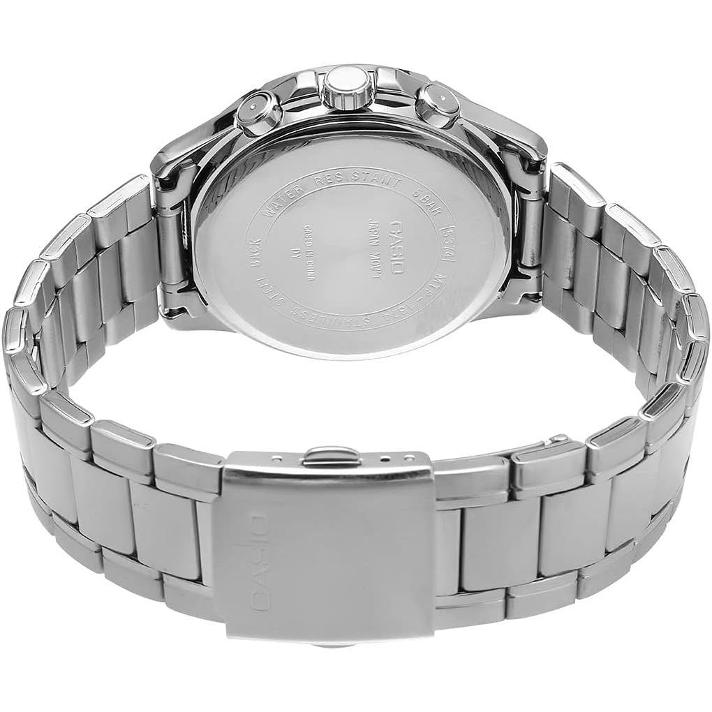 Casio Men's Dial Stainless Steel Band Watch - MTP-1374D-1AVDF