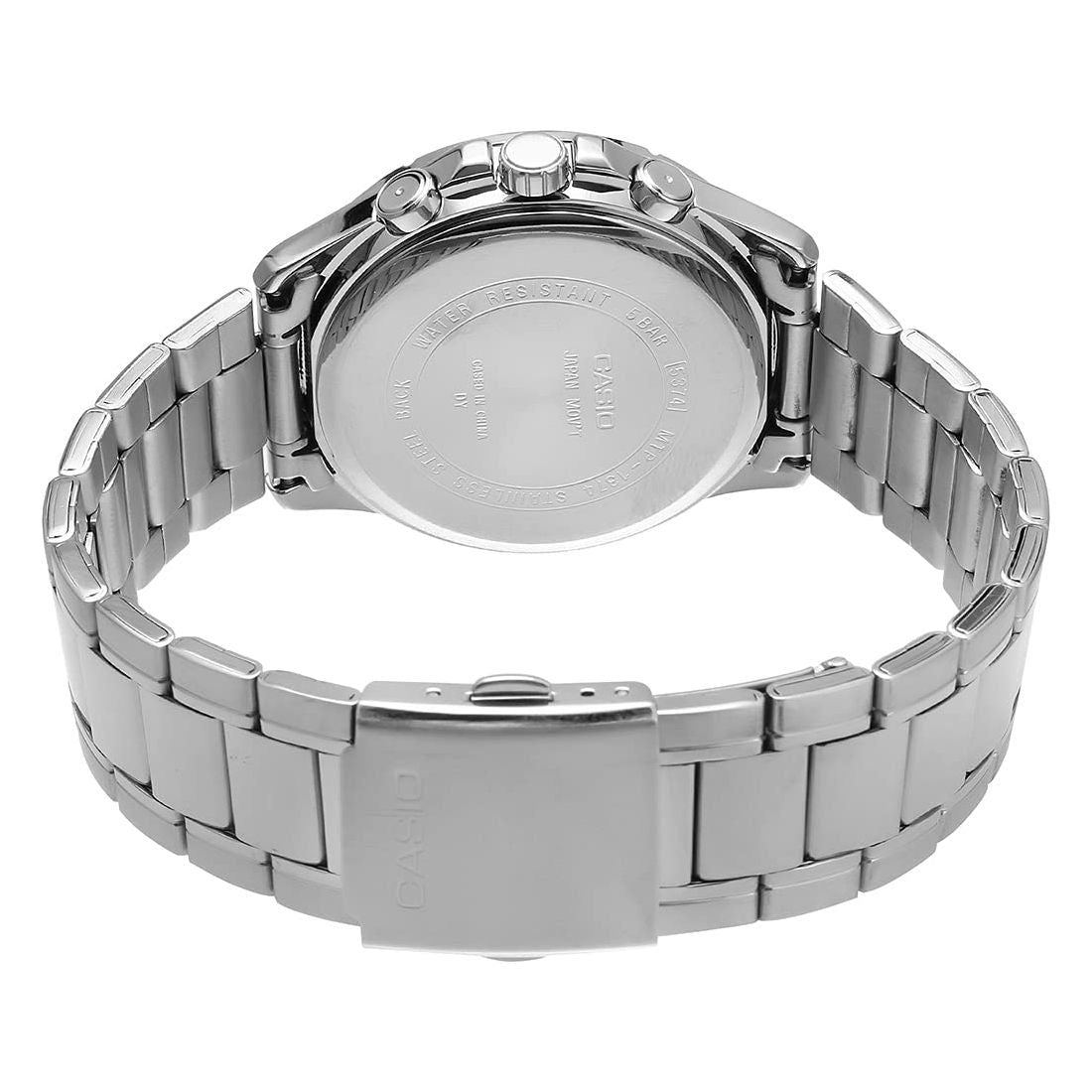 Casio Men's Dial Stainless Steel Band Watch - MTP-1374D-1AVDF